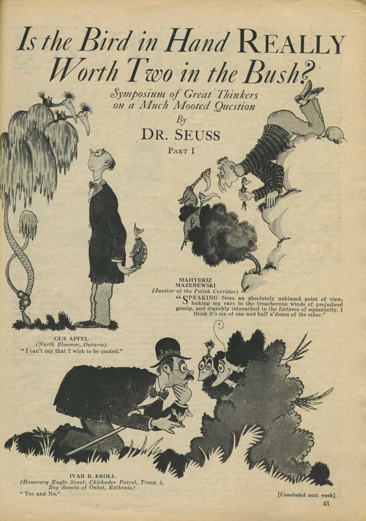 Dr Seuss in Liberty Magazine