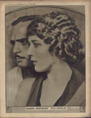 Mary Pickford and Douglas Fairbanks Art Supplement from Picture Show